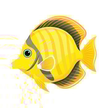 Elegant Artwork of Yellow Tang vector