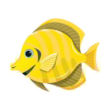 Dynamic Artwork of Yellow Tang vector