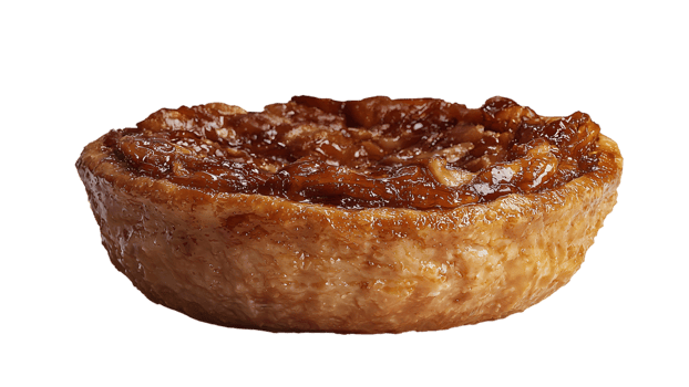 Small Baked Apple Tart With Caramel Topping png