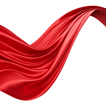Red Silk Wave Isolated on Transparent Background png