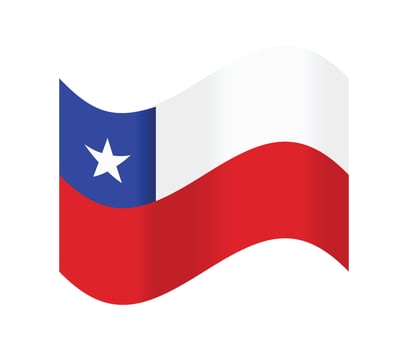 Chile waving flag vector