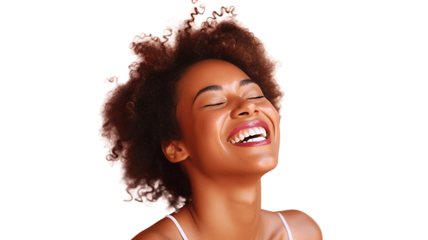 Smiling Black Woman Isolated on Transparent Background. Diversity, Inclusion, Equity, Belonging, DEIB png