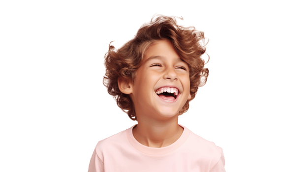 Cheerful Laughing Boy on Transparent Background png