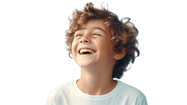 Cute Laughing Boy isolated on the Transparent png