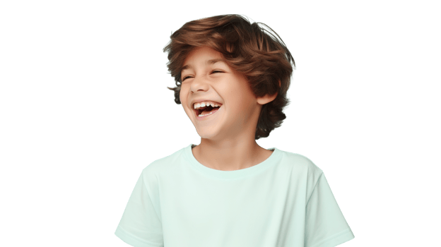 Cute Laughing Boy isolated on the Transparent Background png