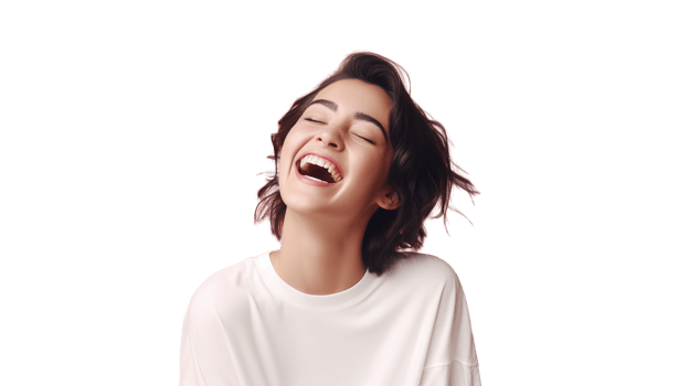 Laughing Woman isolated on the Transparent Background png