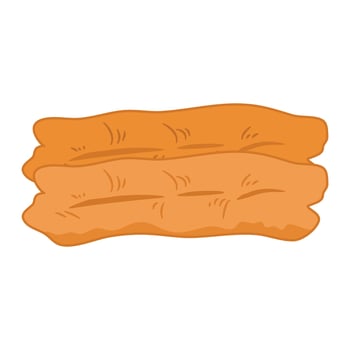 You Tiao Cakwe or Patongo Chinese Fried Curler , Chinese Fried Traditional Thai food vector