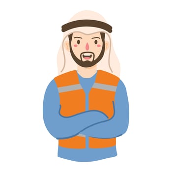electrical engineer arms crossed design vector