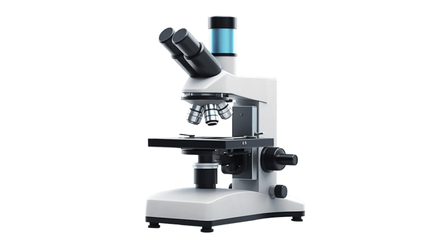 Microscope Isolated on Transparent Background. Laboratory Science Research png