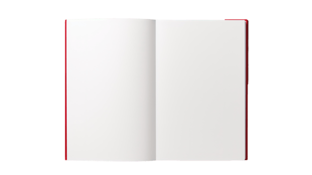 Blank A4 Magazine Brochure Mockup in 3D on Transparent Background png