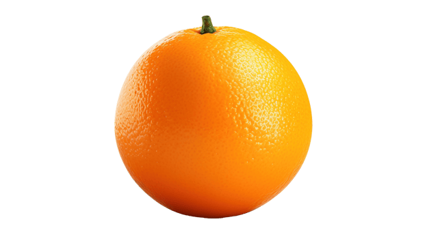 Isolated Orange on Transparent Background. Fresh, Healthy Fruit, Natural png