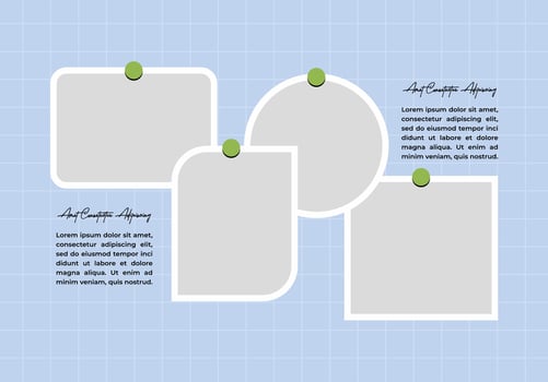 Artistic Picture grid digital photo collage design template vector