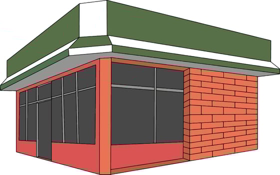 Brick Kiosk bodega store illustration vector