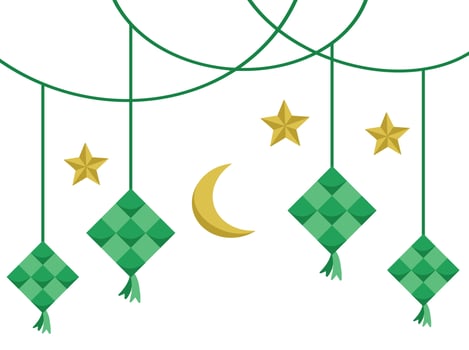 Islamic Corner Border Hanging Illustration vector