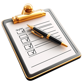 Clipboard a detailed checklist pen placed neatly on top used for organizing tasks managing schedules tracking ily activities. png