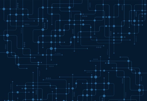 Futuristic Dark Blue Technology Grid Background vector