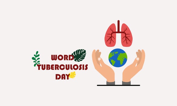 Illustration Two Open Palms With Lungs on Top vector