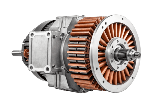 Rotor and stator of electric motor working mechanism png
