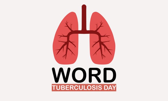 Illustration World Tuberculosis Day Lungs On White Background vector