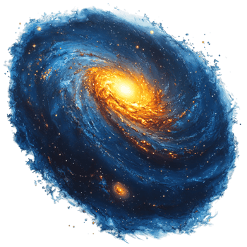 spiral galaxy milky way clip art isolated on transparent background png