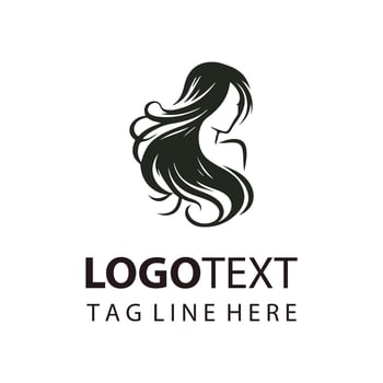 Strands of Glamour Woman Hair Logo vector