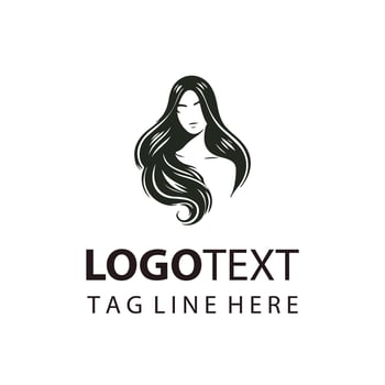 The Haven Woman Hair Logo Design vector