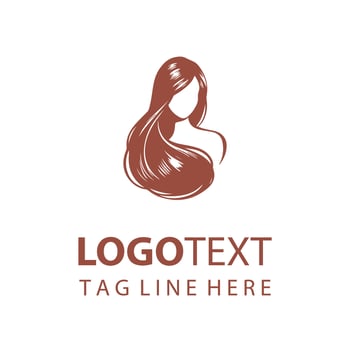 Curl Queen Woman Hair Logo vector