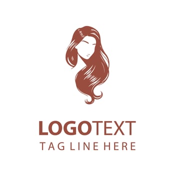 Effortlessly Glam Woman Hair Logo vector
