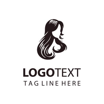 Fantasy Woman Hair Logo vector