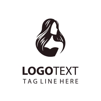 Strands of Luxury Woman Hair Logo vector