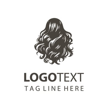 Effortless Tresses Woman Hair Logo vector