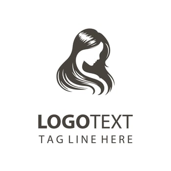 Luxe Shears Woman Hair Logo vector