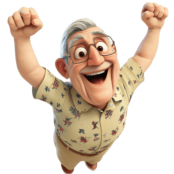 Cheerful elderly man thumbs up brightly, sharing wisdom, positivity, lifes rich joy. png