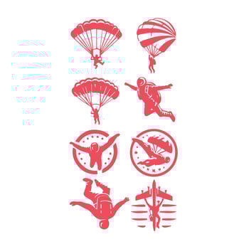 Sky Limits Skydiving collection logo vector