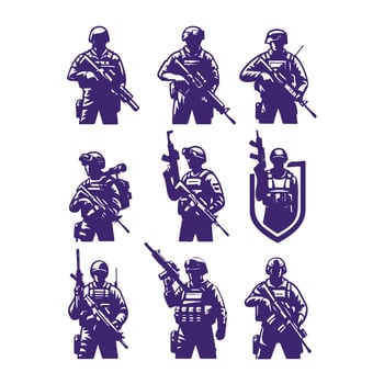 Iron wolf Warrior collection logo vector
