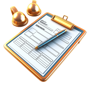 Organized clipboard featuring a checklist pen efficiently manages ily schedules, notes, important tasks. png
