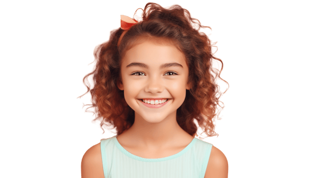 Beautiful Cute Smiling Girl Isolated on Transparent Background png