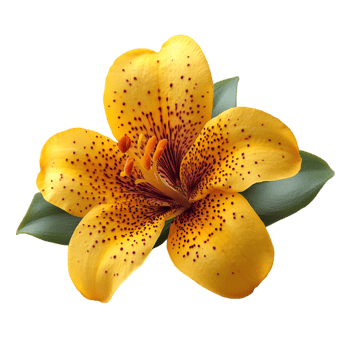 Yellow Lily Flower Dark Background Botanical Beauty Nature png