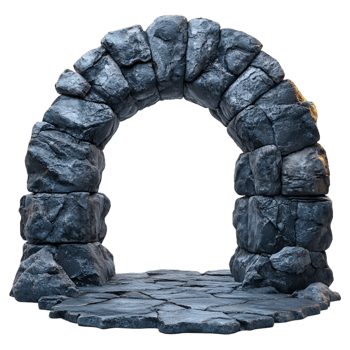 Ancient Stone Archway Mysterious Entrance Gateway Fantasy Realm, png