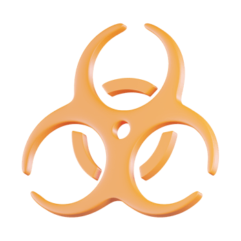 Biohazard Sign 3D Icon Illustration png