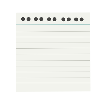 Blank Note Paper with Perforated Edges png
