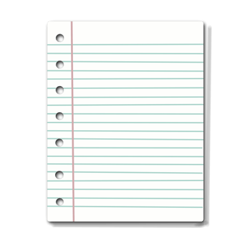 Blank Lined Notebook Paper png