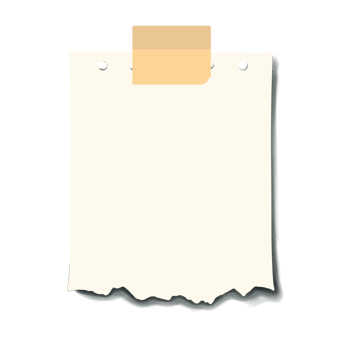 blank paper with a sticky note on it png