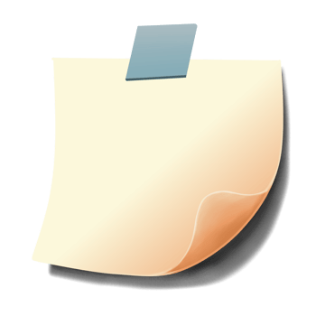 Sticky Note with a Blue Tape png