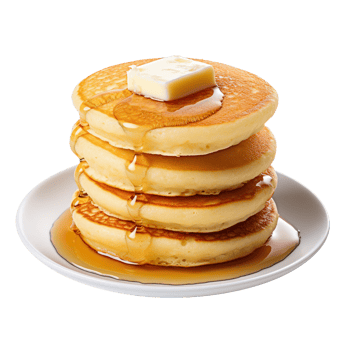 Mini pancakes isolated on transparent background png