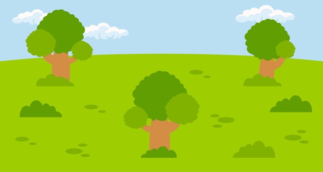 Enjoying park landscape scene illustration background. Suitable for poster, banner, greeting card. vector