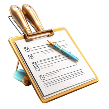 Efficient clipboard equipped a neatly organized checklist pen helps streamline daily schedules, tasks, important responsibilities effortlessly. png