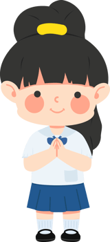 Cute Kid girl raising hand in a greeting png