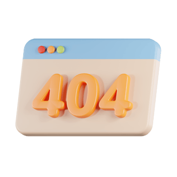 Error 404 3D Icon png