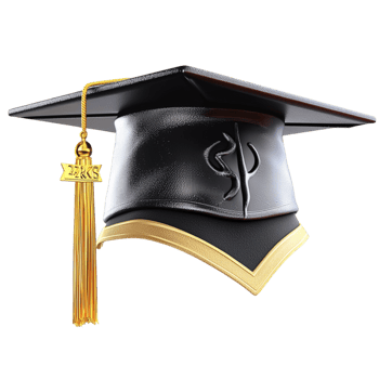 Proud white graduation cap placed atop rolled diploma represents hardearned success, personal growth, the exciting start of new opportunities. png
